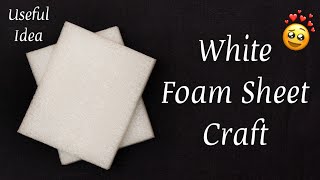 White Foam Sheet Craft Ideas  Craft with Foam Sheets  Best Out Of Waste  Home Decor Ideas [upl. by Adnerol]