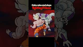 Goku wins and stops fighting Frieza  Dragon Ball Z [upl. by Wiltshire594]