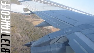 Canadian North Boeing B737200 combi takeoff from Yellowknife Airport [upl. by Ellehcirt]