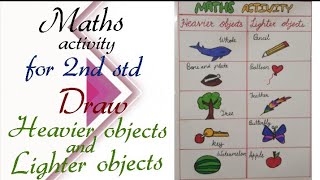 Maths activity of 2nd std Heavier objects and lighter objects [upl. by Naashom]