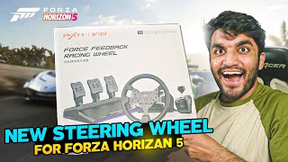 I bought a Real Steering Wheel PXN V99  Forza Horizon 5 Gameplay 1 [upl. by Annahs440]