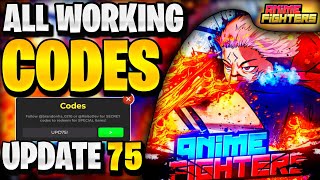 🔥NEW ALL WORKING UPDATE 75 CODES FOR AFS ROBLOX ANIME FIGHTERS SIMULATOR CODES [upl. by Trip1]