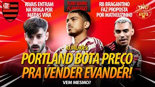 43 MILHÕES FLAMENGO JÁ SABE QUANTO PAGAR POR EVANDER PROPOSTA NA MESA BRIGA POR MATIAS VIÑA E [upl. by Had]