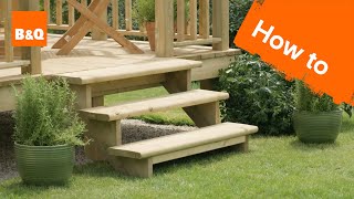 How to build a decking step [upl. by Weinshienk]