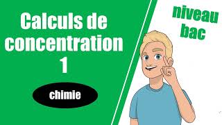 Calculs de concentration 1  pour le lycée  TITRE MASSIQUE  Chimie  Terminale [upl. by Buseck71]