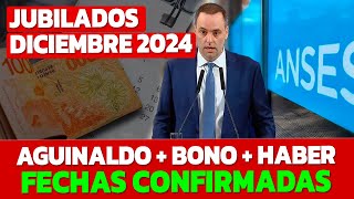 🛑ATENCIÓN❗JUBILADOS De CUÁNTO será la MÍNIMA con AUMENTO BONO y AGUINALDO en DICIEMBRE 2024 FECHAS [upl. by Ellemrac]