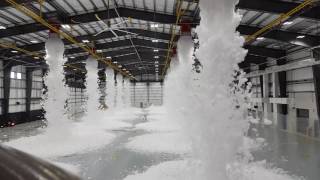 Aircraft hangar fire alarm test high expansion foam [upl. by Alisia]