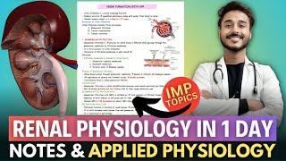 renal physiology in 1 days  how to study renal physiology important topics [upl. by Hartman]