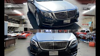 How to change a 2016 Mercedes Benz S550 Grill New Grill Swap [upl. by Ahsikit390]