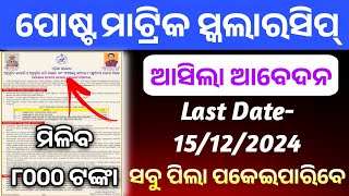 Post Matric Scholarship Apply Online 2024। Apply Date Eligibility Full Process। State Scholarship। [upl. by Logan]