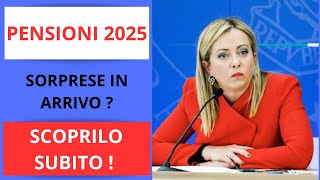 PENSIONI 2025  SORPRESE IN ARRIVO SCOPRILO SUBITO [upl. by Litsyrk548]