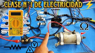 CURSO COMPLETO DE ELECTRICIDAD DE MOTOS 125150200250 CC 🧑‍🔧 CLASE NÚMERO 1 LA ELECTRICIDAD ⚡⚡ [upl. by Hersch]