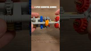 LEGO Technic 4 Speed Sequential Gearbox Transmission Tutorial [upl. by Yrdnal]