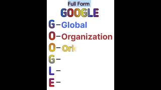 Google🔥 Full Form Full Form of Googlegooglefullform fullformname shorts [upl. by Rosemarie]