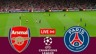 LIVE Arsenal vs PSG UEFA Champions League 2425 Full Match  VideoGame Simulation [upl. by Beryl730]