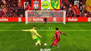 FA Cup 18 LIVERPOOL vs NORWICH Penalty Shootout fifa23 pes penalty [upl. by Ydolem]