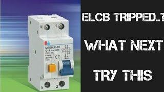 Elcb amp RCCB tripping reasons and solution [upl. by Nora]