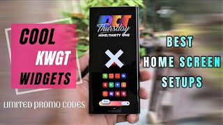 BEST ANDROID HOME SCREEN SETUP with COOL KWGT  Android Home screen customization you must try [upl. by Anayeek]