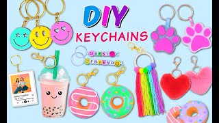 8 AMAZING DIY KEYCHAINS  Keychain Making at Home  Cute Craft Ideas [upl. by Samaria]