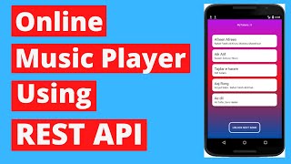 Online Music Player Using REST API  Firebase Android Studio 3 [upl. by Krista]