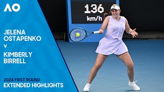 Jelena Ostapenko v Kimberly Birrell Extended Highlights  Australian Open 2024 First Round [upl. by Thibault889]