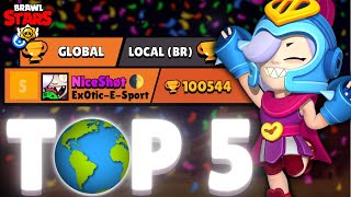 TOP 5 GLOBAL no BRAWL STARS🔥 [upl. by Notreb]