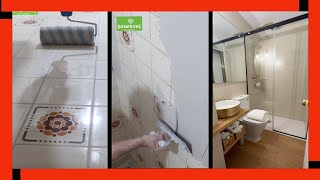 🔥 Transforma tus Azulejos con Microcemento Paso a Paso para un Acabado Impecable y Duradero [upl. by Cul]