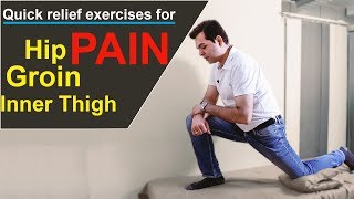 PAIN RELIEF exercises for INNER THIGHHIP INGUINAL amp GROIN PAINBest exercises for GROIN INJURY [upl. by Laenaj]