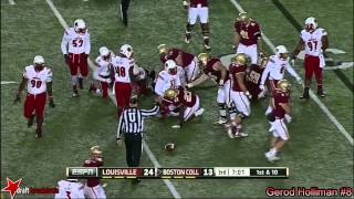 Gerod Holliman Safety Louisville vs Boston College 2014 [upl. by Aiyram436]