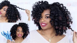 FLEXI RODS ON NATURAL HAIR  TYPE 4 HEATLESS CURLS [upl. by Llerroj]