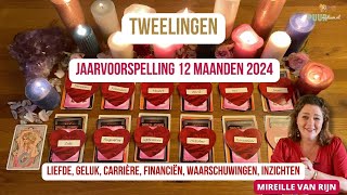 TWEELINGEN STERRENBEELD JAARVOORSPELLING 2024  TAROT LENORMAND ASTRO  MIREILLE VAN RIJN [upl. by Benisch534]