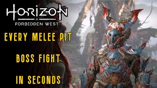 Horizon Forbidden West PS5  All Pit Masters in Ultra Hard NO DAMAGE  Max Upgraded Spear [upl. by Esille]