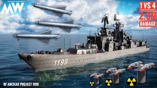 RF ANCHAR  Best combination with 1vs 4 almost 3M damage  Modern Warships [upl. by Arahsat256]