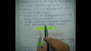 structure and uses of Tartaric acid organic chemistry padhaiwala easy way [upl. by Lewert]