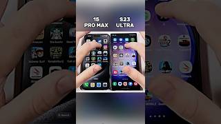 iPhone 15 Pro Max vs Galaxy S23 Ultra ⚡ Speed Showdown shorts [upl. by Eikcor]