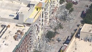 Scaffolding collapse in Houston [upl. by Ail715]