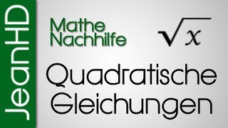 Mathe Nachhilfe  Quadratische Gleichungen Gleichungen höheren Grades [upl. by Kimon]