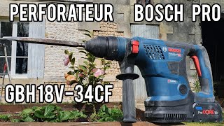 BOSCH PRO PERFORATEUR BITURBO GBH 18V34CF  Test et présentation [upl. by Xeno631]