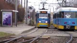 Chemnitz Straßenbahn im Wohngebiet Fritz Heckert [upl. by Bohun793]