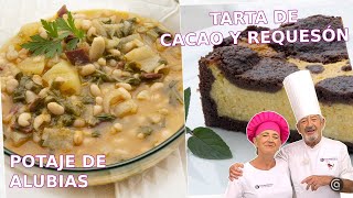 ALUBIAS BLANCAS y TARTA de REQUESÓN  Recetas de Eva y Karlos Arguiñano [upl. by Galatia901]