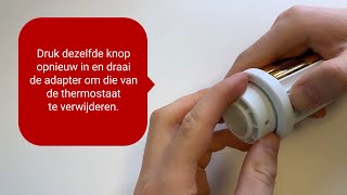 Danfoss Ally™ Radiatorthermostaat – De adapter demonteren [upl. by Refennej]