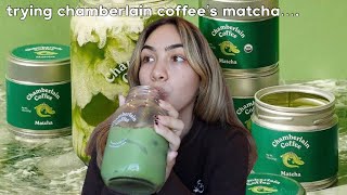 chamberlain coffees matcha review [upl. by Portingale]