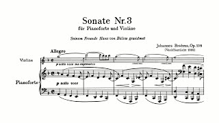 Brahms Violin Sonata No 3 in D minor Op 108 with Score [upl. by Ytomit]