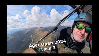 HANGGLIDING OVER UNLANDABLE TERRAIN TASK 3 AGER OPEN 2024 [upl. by Doble]