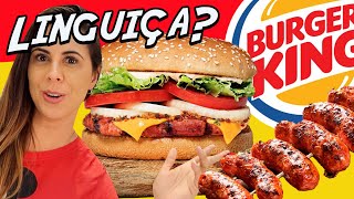 Hambúrguer de Linguiça no Burger King 🍔 Whooper Choripan do BK [upl. by Bruis]