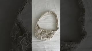 basic uniqlo bag → lace bag of my DREAMS 🪡✨ upcycling sewing uniqlo transformation [upl. by Sicard]