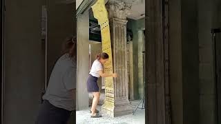 Monolithic concrete columns construction interiordesign viralvideo [upl. by Giustina]