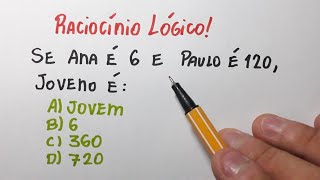 RACIOCÍNIO LÓGICO 😱999 ACERTAM essa questão [upl. by Paulson]