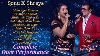 Sonu Nigam and Shreya Ghoshal Full Singing Performance in KBC  Sonu x Shreya singing in kbc [upl. by Spense]