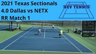 USTA League  2021  Sectional  Men 40 18 amp Over  Dallas vs NETX  Doubles 2 [upl. by Capon]